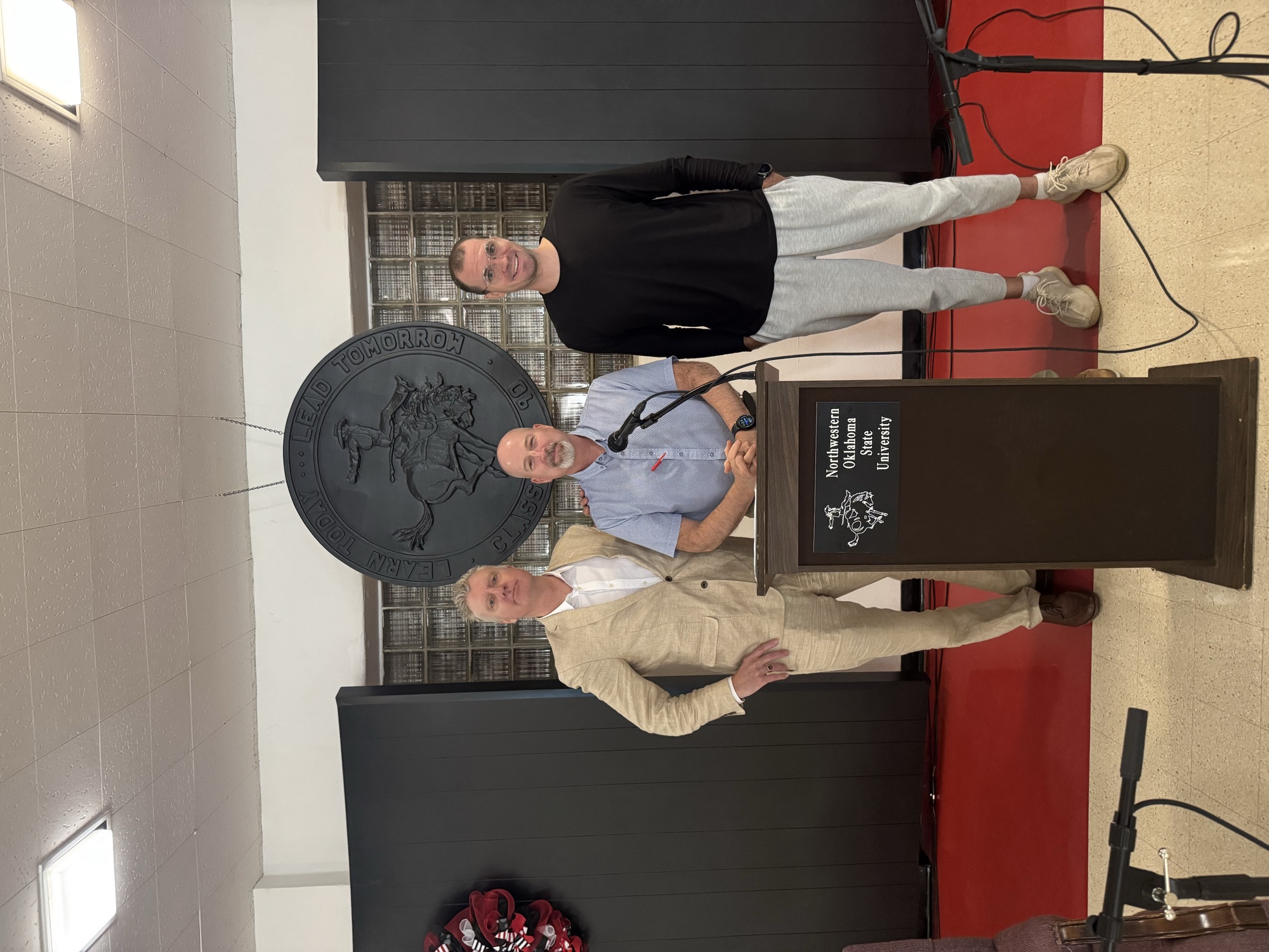 Mark Sundahl, Aaron Mason, and Joshua Waters at Northwestern Oklahoma State University