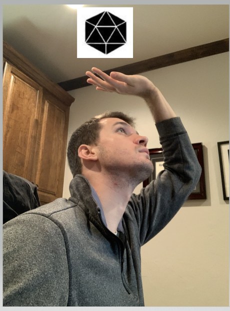 Reference photograph showing the intended arm position