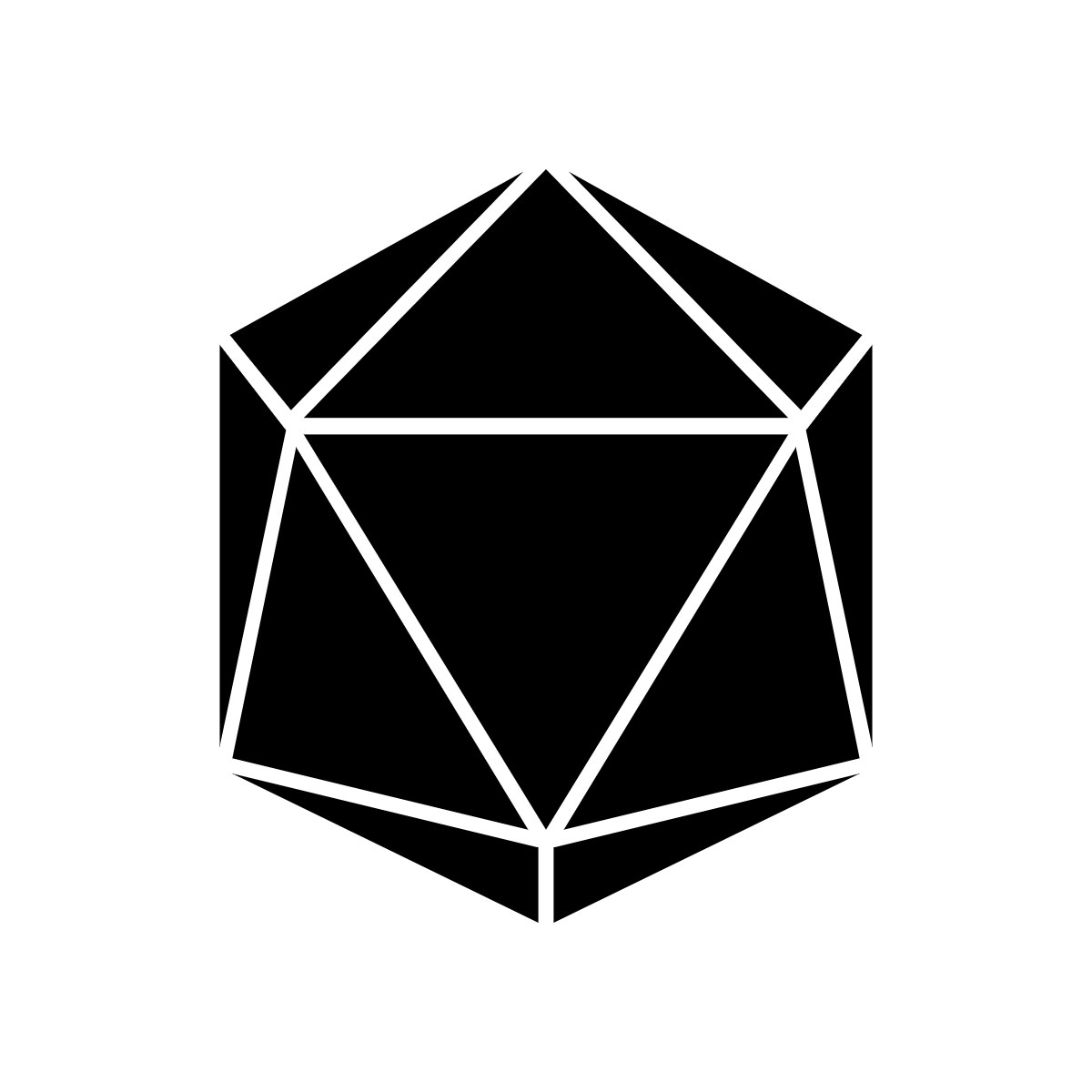 The icosahedron that forms the dot of the i