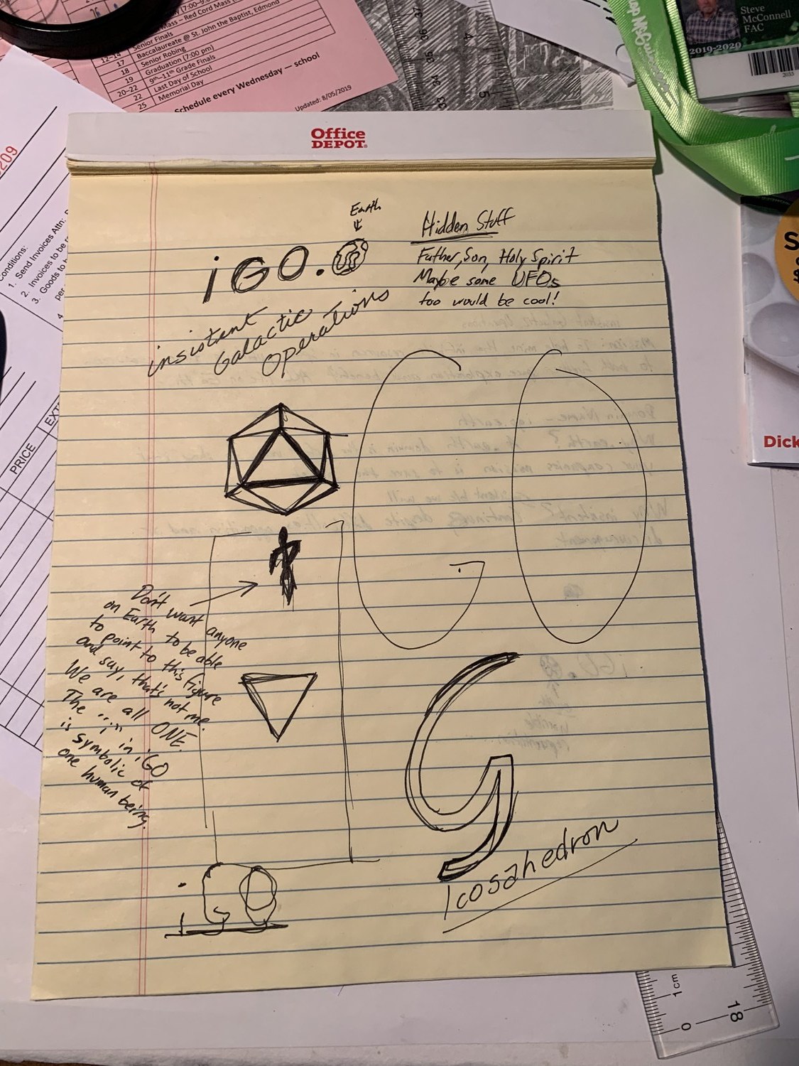 Early logo sketch work with Steve McConnell, August 2019
