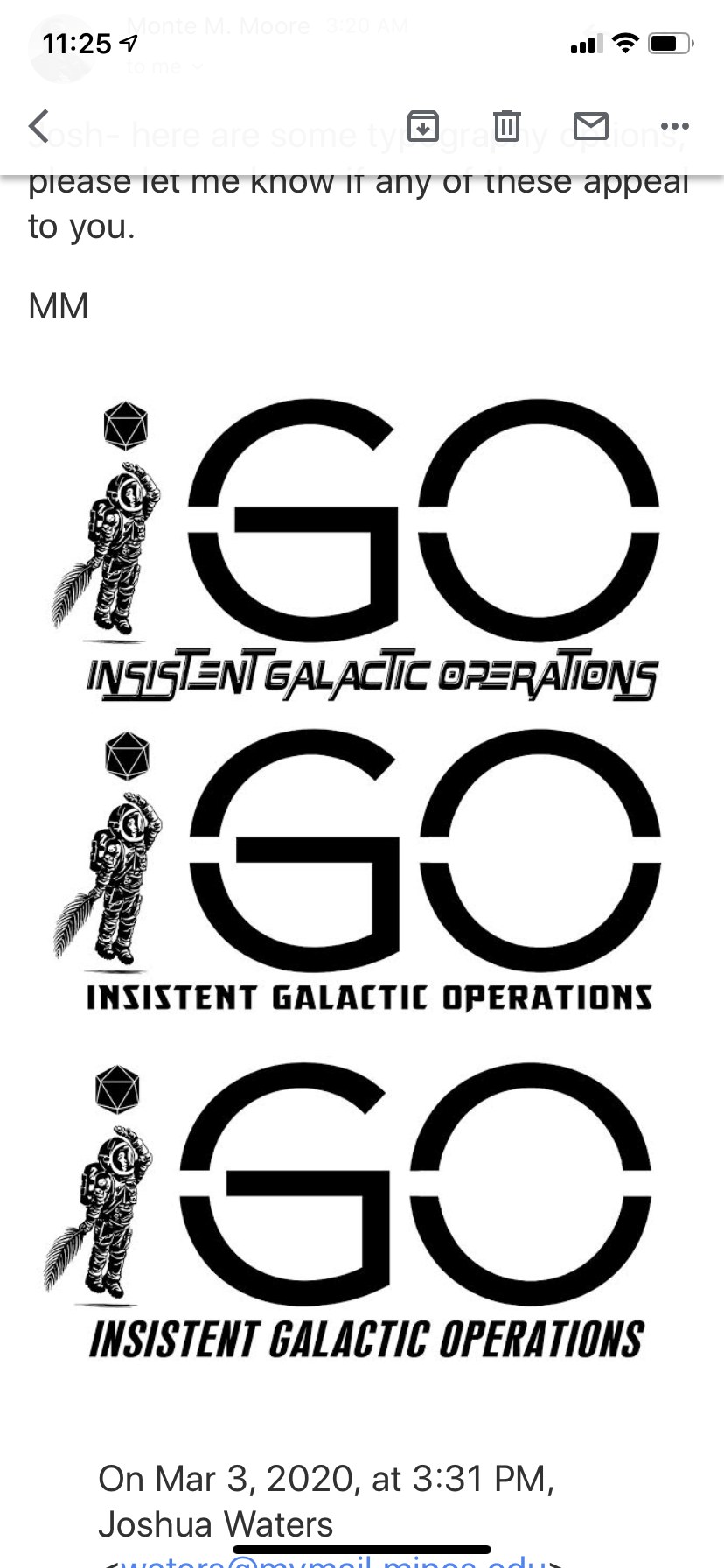 Choosing the wordmark beneath the logo